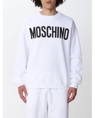 Moschino Cotton Sweatshirt With Logo - White