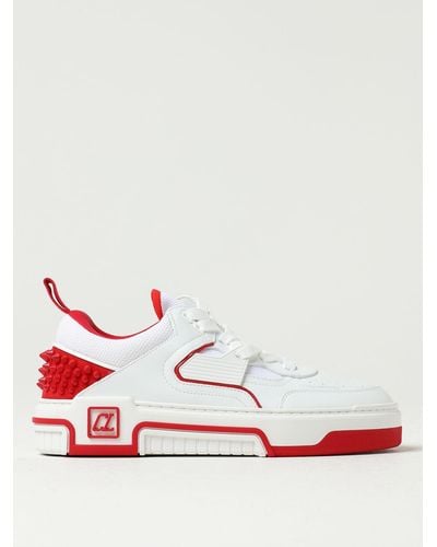 Christian Louboutin Astroloubi Sneakers In Leather And Mesh - Red