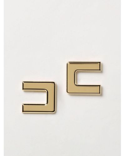 Elisabetta Franchi Logo-shaped Earrings - Multicolour