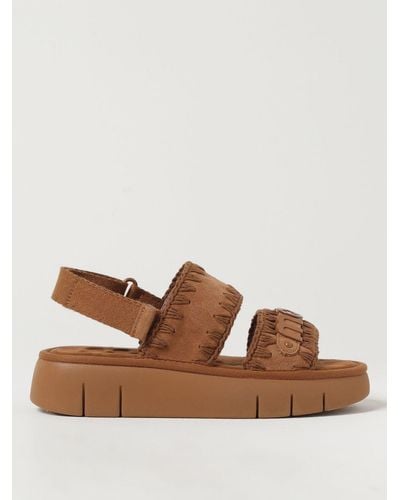 Mou Flat Sandals - Brown