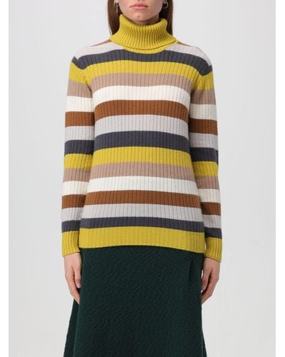 Drumohr Striped Cashmere Sweater - Yellow
