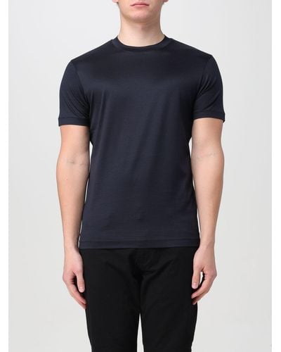 Giorgio Armani T-shirt in misto cotone - Blu