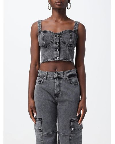 7 For All Mankind Top - Grau