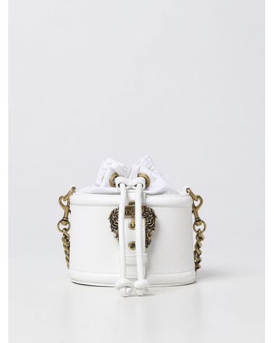 Versace Bag In Grained Synthetic Leather - White