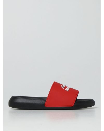 Alexander McQueen Rubber Slides - Red