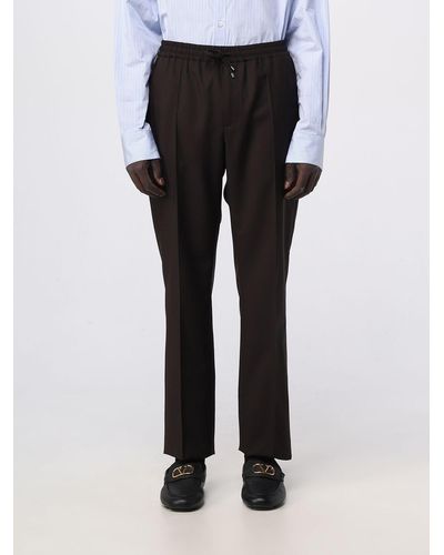 Valentino Pants In Wool Blend - Black