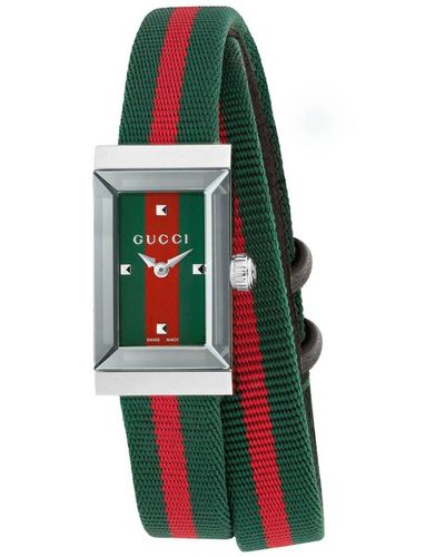 Gucci G-Frame Uhr, 14x25mm - Grün