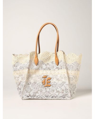 Ermanno Scervino Lace Shopping Bag - White