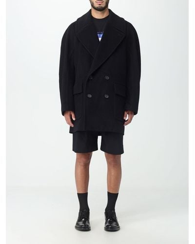 Alexander McQueen Double-breasted Coat In Wool Blend - Black