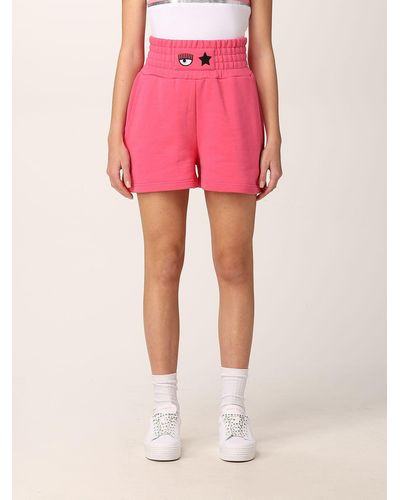Chiara Ferragni Eyestar Cotton Shorts - Pink