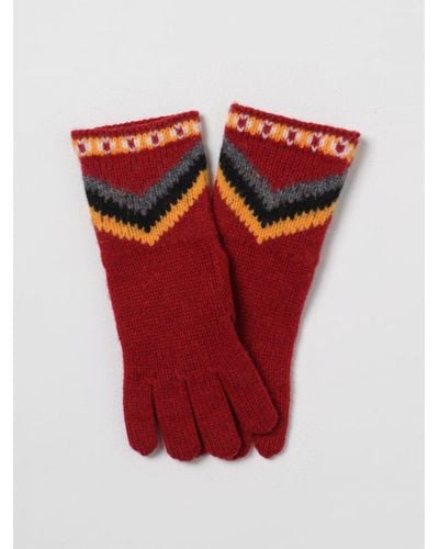 Alanui Guanti Antartic in maglia di lana - Rosso