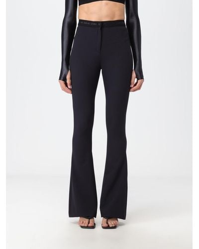 Versace Trousers In Stretch Fabric - Blue