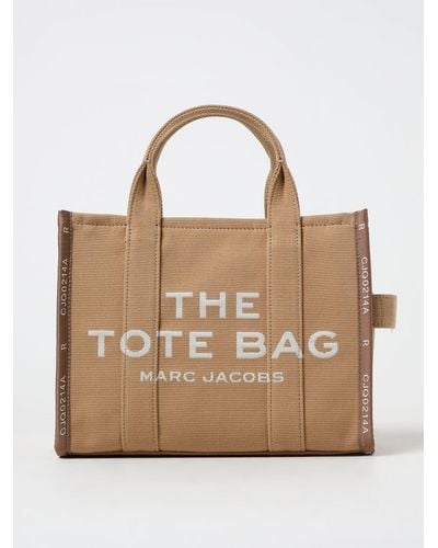 Marc Jacobs The Jacquard Medium Tote Bag In Canvas - Natural