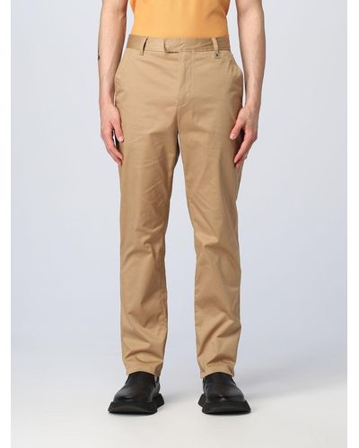 Burberry Pants In Cotton Blend - Natural
