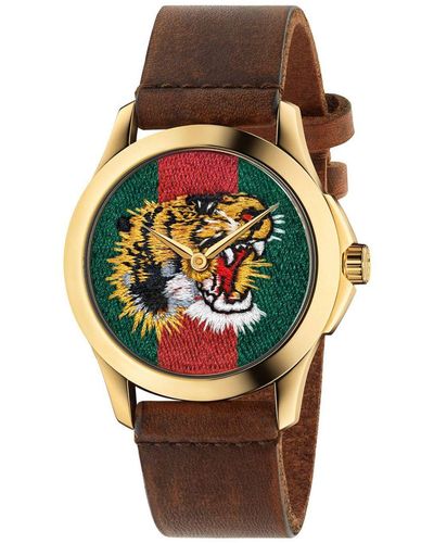 Gucci Le Marché des Merveilles reloj 38mm caja con estampado Angry Cat - Multicolor