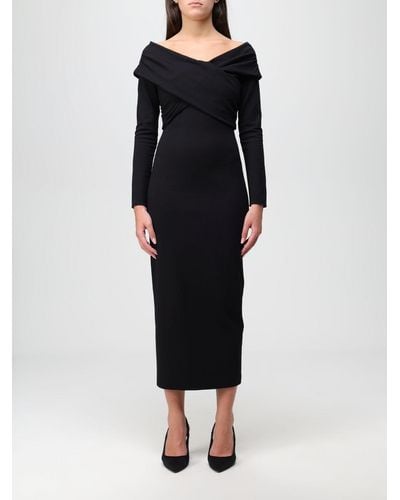 Emporio Armani Dress In Stretch Fabric - Black