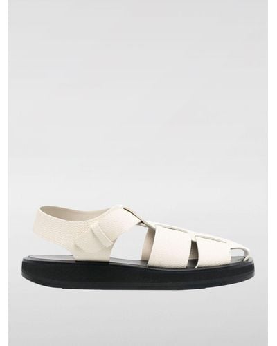 The Row Flat Sandals - White