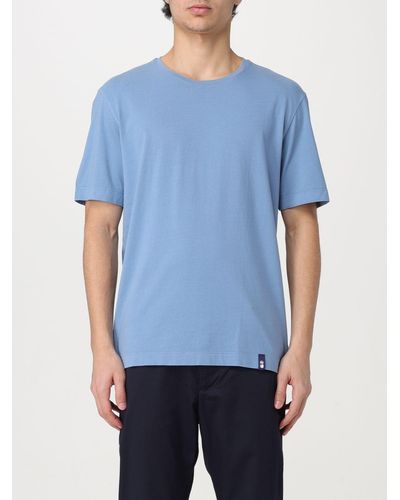 Drumohr T-shirt in jersey con logo - Blu