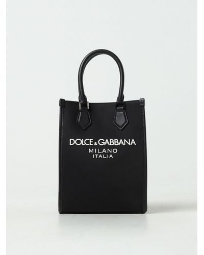 Dolce & Gabbana Borsa in nylon e pelle - Nero