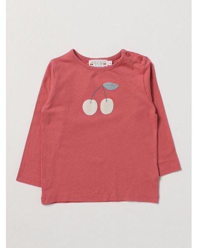 Bonpoint T-shirt tahsina in cotone organico con stampa ciliegia - Rosa
