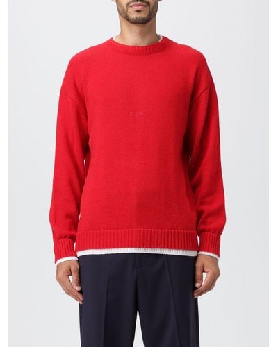 MSGM Jumper In Wool And Cashmere - Red