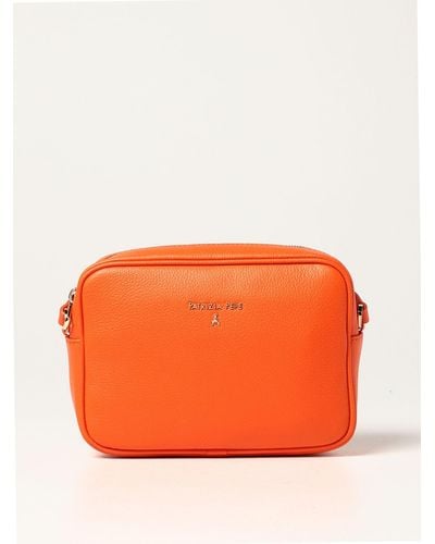 Patrizia Pepe Bag In Grained Leather - Orange