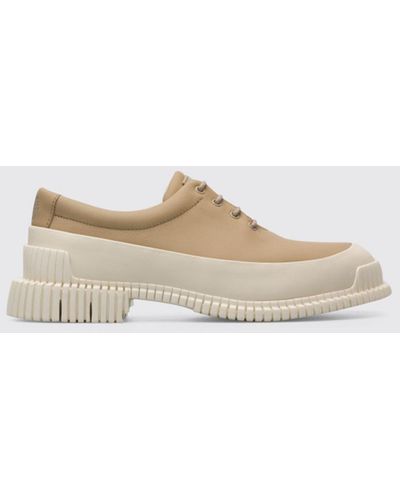 Camper Pix Lace-up Shoes In Calfskin - White