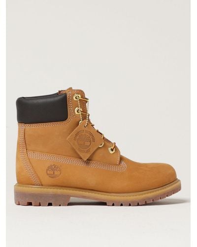 Timberland Flat Ankle Boots - Brown