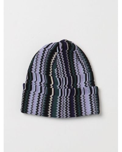 Missoni Cappello in lana con lavorazione jacquard - Blu