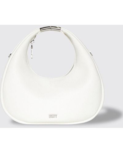 DKNY Borsa in pelle sintetica a grana - Bianco