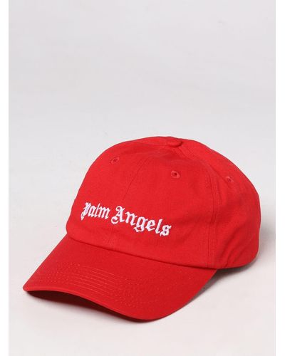 Palm Angels Cappello in cotone - Rosso