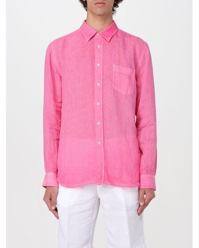 120% Lino Camicia classica in lino - Rosa