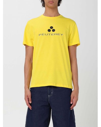 Peuterey T-shirt in cotone con logo - Giallo