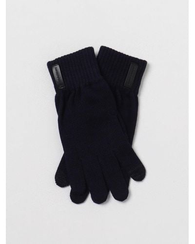 Emporio Armani Gloves In Wool - Blue