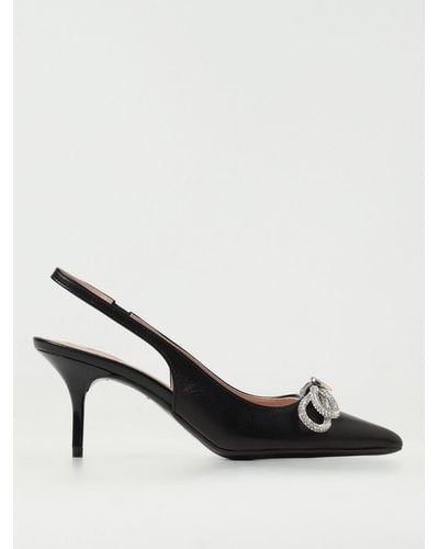 Love Moschino Slingbacks In Nappa With Application - Black
