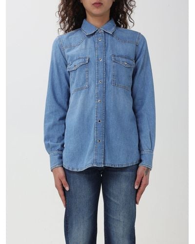 7 For All Mankind Chemise - Bleu