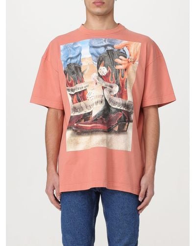 Palm Angels T-shirt con stampa grafica - Arancione