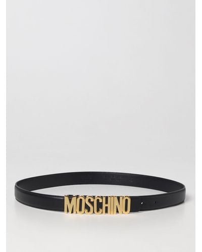 Moschino Leather Belt - White