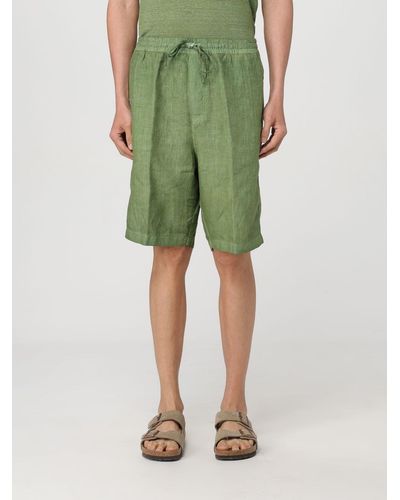 120% Lino Pantalones cortos - Verde
