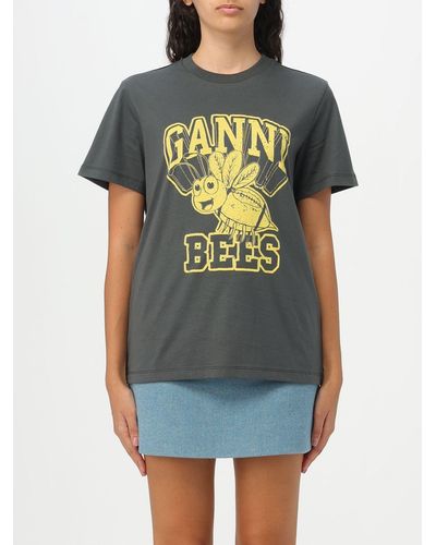 Ganni T-shirt bee - Grigio