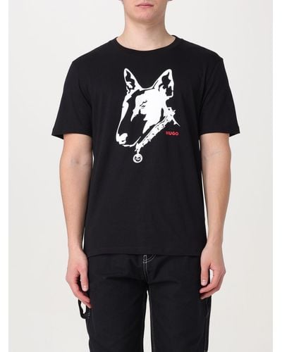 HUGO T-shirt Dog in cotone - Nero