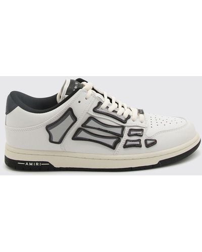 Amiri Skel Mesh And Leather Chunky Low-Top Sneakers - White