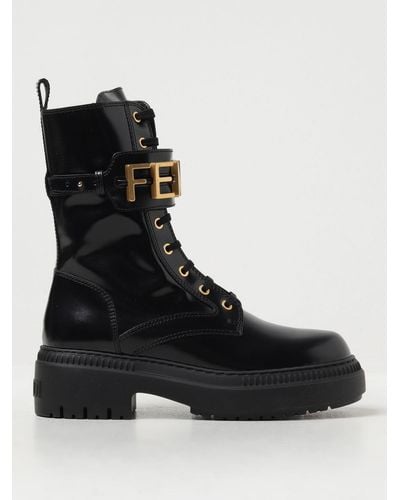 Fendi 'graphy' Ankle Boots - Black
