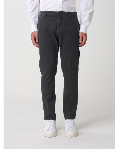 Dondup Chino Pants In Cotton Blend - Grey