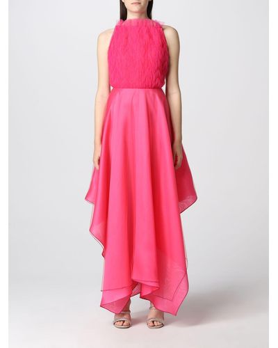 Giorgio Armani Long Chiffon Dress - Pink