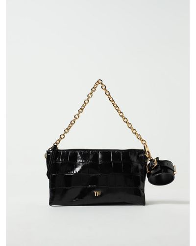 Tom Ford Borsa in pelle stampa cocco - Bianco