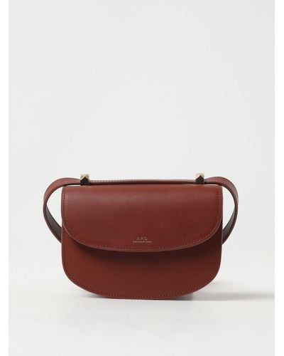 A.P.C. Genève Leather Bag - Brown