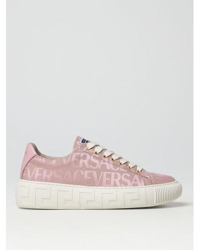 Versace ' Allover Greca' Sneaker - Pink