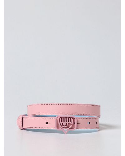 Chiara Ferragni Leather Belt - Pink