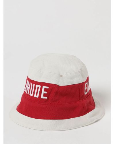 Rhude Cappello in cotone con logo - Rosso
